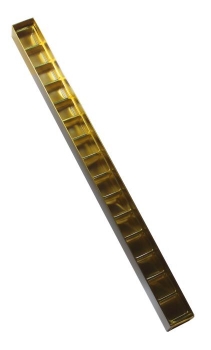Pralinenstange 15er gold Struktur, inkl. Einlage gold
